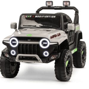 Baybee Rubicon Battery Operated Jeep for Kids - Grey