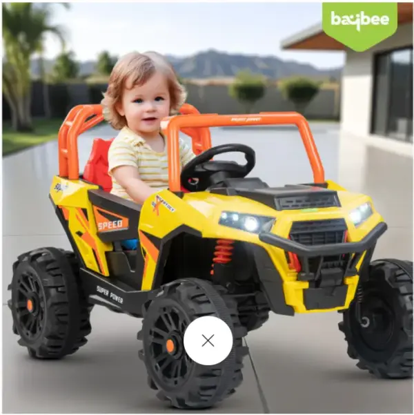 Baybee DERAK Battery Operated Jeep - Orange/Red